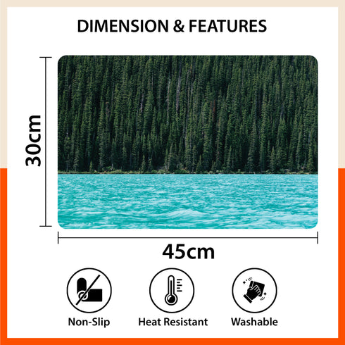 Polypropylene Table Mats & Coasters for Dining Table at Home (Fiume - Set of 6)